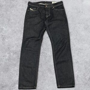 Y2K Diesel Industries Larkee Beex Tapered Indigo Wash Jeans - Tagged 31, Fits 34
